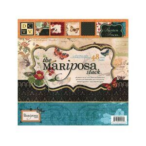 Mariposa 48 Sheets, 12 x 12 inches, Double Sided Craft Decorative Paper